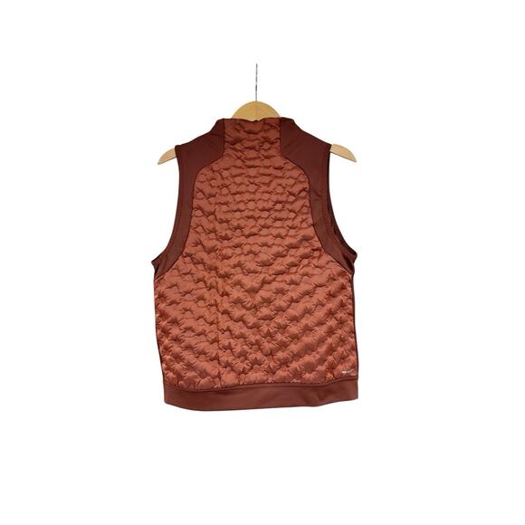 Nike Aeroloft Gilet Womens Medium Brick Red Down Fill Running Vest Body Warmer - Picture 2 of 7